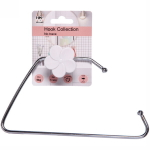 Держатель для полотенца с липким слоем Цветок белый MH8043