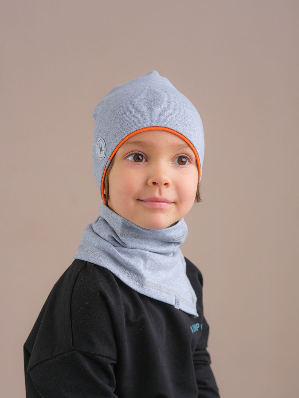 Снуд трикотажный (Серый меланж)