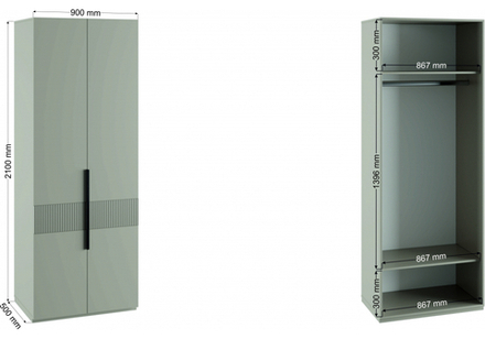 Шкаф Woodville Ника бежевый мат-05, кашемир