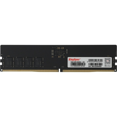Оперативная память KingSpec DDR5 DIMM 16GB 6000MHz CL46 1x16GB 1.25V 288-pin