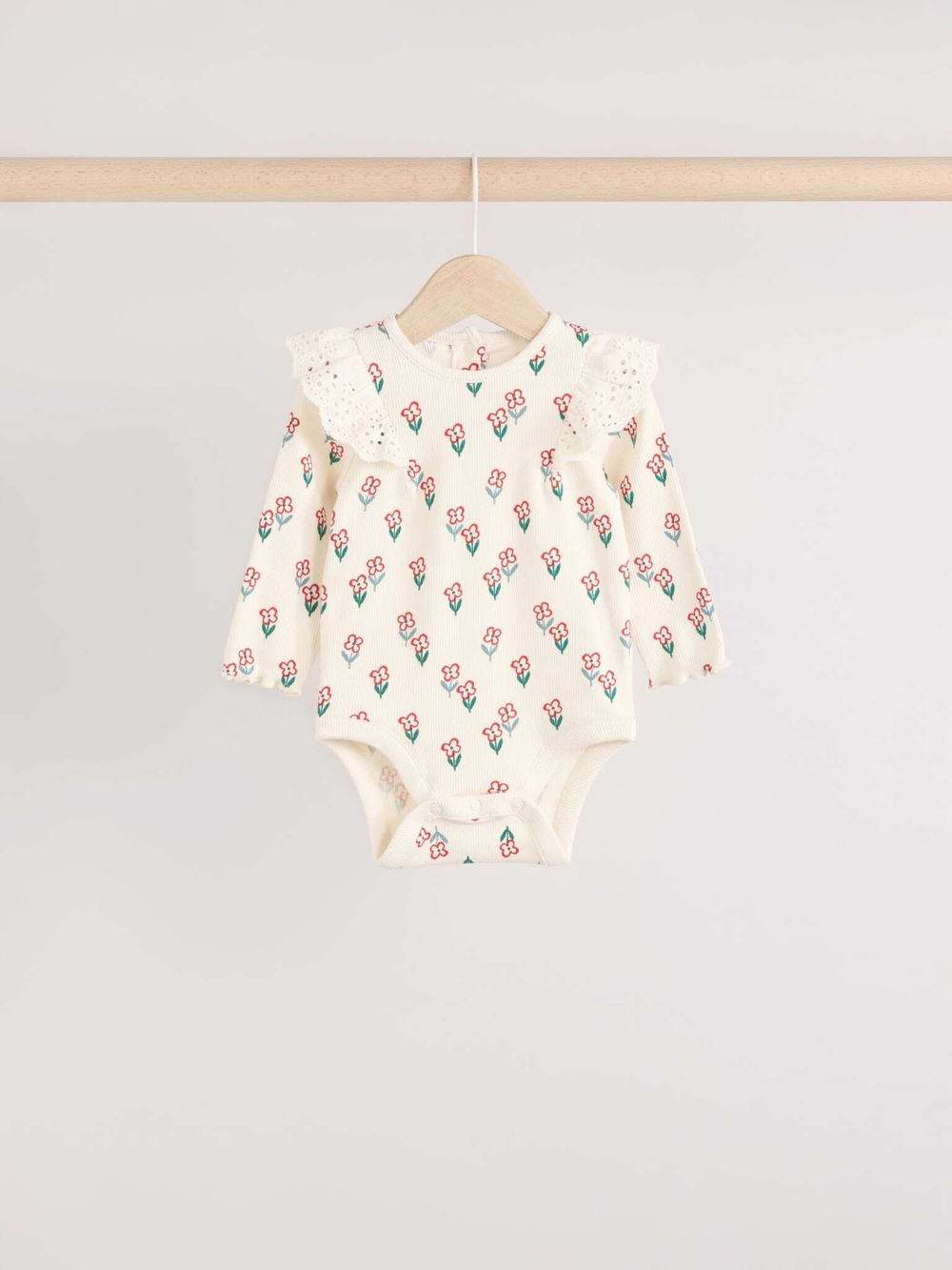 Боди с длинным рукавом для малышей Next E67-025, 3 шт., Молочный, Бежевый