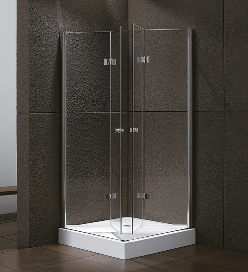 Душевой уголок Cezares Elena 100x100 ELENA-W-AS-2-100-C-Cr профиль Хром стекло прозрачное