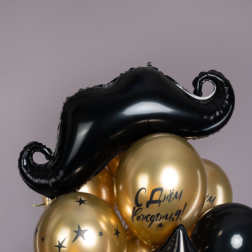 Фигура Усы черные 35" Fl