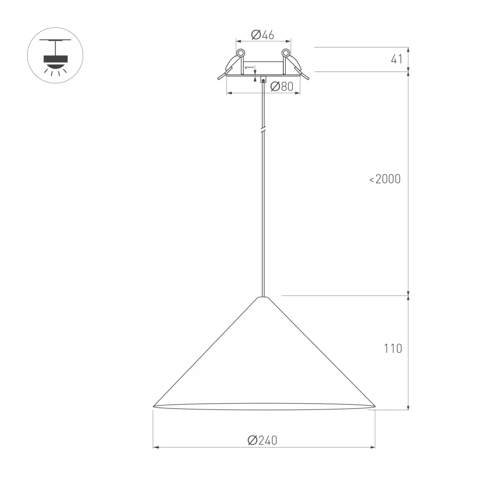 Светильник SP-MAKOTO-R240-10W Warm2700 (WH, 36 deg, 230V, TRIAC) (Arlight, IP20 Металл, 3 года) 057210
