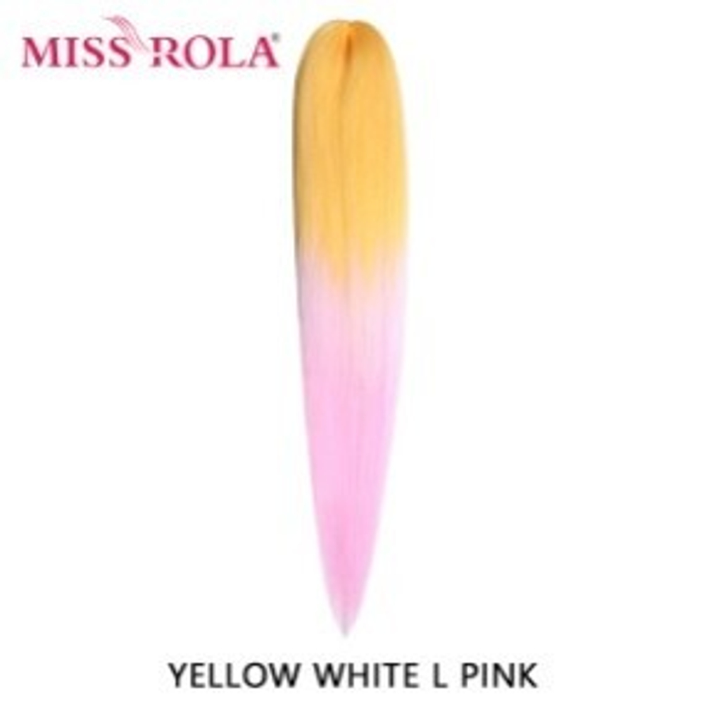 Канекалон M15 Easy Braid (искуственные волосы) 3 цветный Yellow/ white/ light_pink
