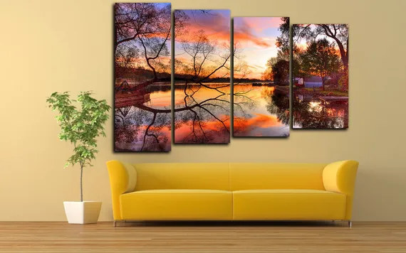 Модульная картина "Отражение неба"