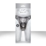 Серебристые страпон-трусики Fusion Strap On Harness для крепления фаллоимитаторов (Цвет: серебро)