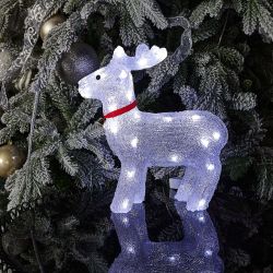 ULD-M3739-040-STA WHITE IP20 DEER Фигура светодиодная Олень. 36x32см. 40 светодиодов. Белый свет. Провод прозрачный. TM Uniel