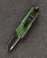 Автоматический складной нож SteelBro Microtech Mini Troodon Black Tanto 240-1OD (зеленый) фронталка/выкидуха