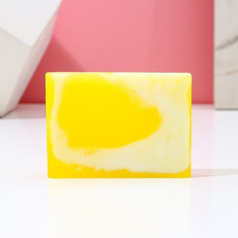 Мыло ручной работы «Расцветай от счастья» с ароматом мандаринового коктейля - 80 гр. (Цвет: не задано)