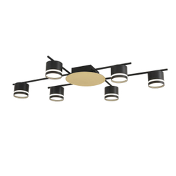 8304/6C COMFI LN26 238 золотой/черный, металл/акрил Светильник потолочный GX53 LED 6*7W 220V BENUA