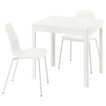 EKEDALEN / LIDÅS Стол и 2 стула ИКЕА, белый