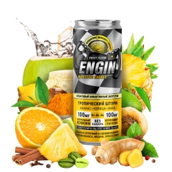 Биоактивный энергетик ENGIN «Тропический шторм» 330 мл — натуральный энергетический напиток без сахара с тропическими соками