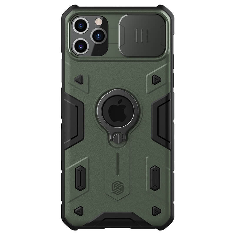 Противоударный чехол с кольцом и защитой камеры Nillkin CamShield Armor Case для iPhone 11 Pro