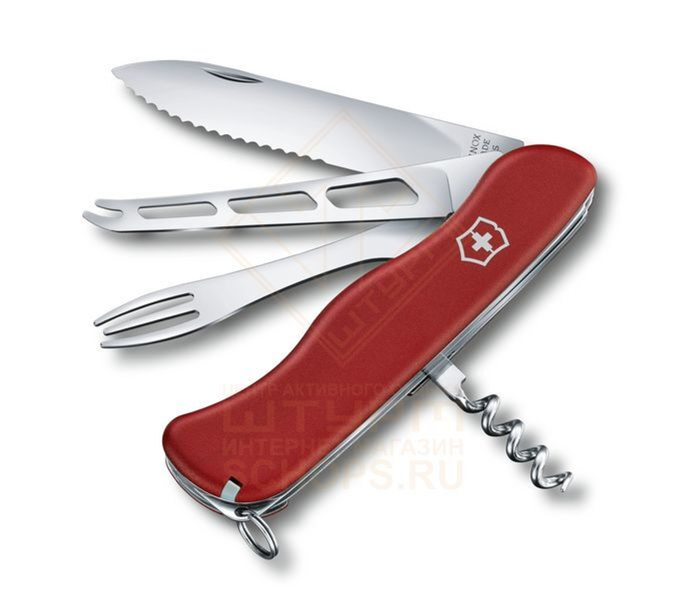 Нож многофункциональный Victorinox Cheese Master 111 мм, Red