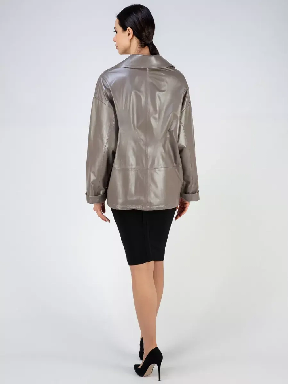 Кожаная куртка демисезонная оверсайз пиджак