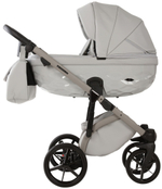 Детская коляска Adamex Chantal Pro Natura 2 в 1 CN-9-MOON (СВ. СЕРАЯ КОЖА)