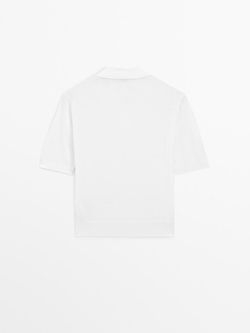 Massimo Dutti Футболка с воротником поло, белый