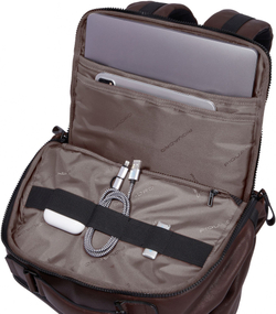 Рюкзак Piquadro Harper CA4818AP/VETM зеленый/темно-коричневый кожа