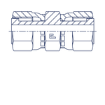 Соединение FH D12 ORFS 13/16 (обжатая гайка)