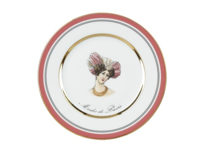 Подарочный набор тарелка мелкая 180 мм форма Европейская-2 рисунок Modes de Paris (терракот) арт. 81.26421.00.1