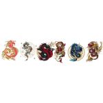 Графин антена+6 стопок 50мл «Античный Китай» 6 видов в чемоданчике