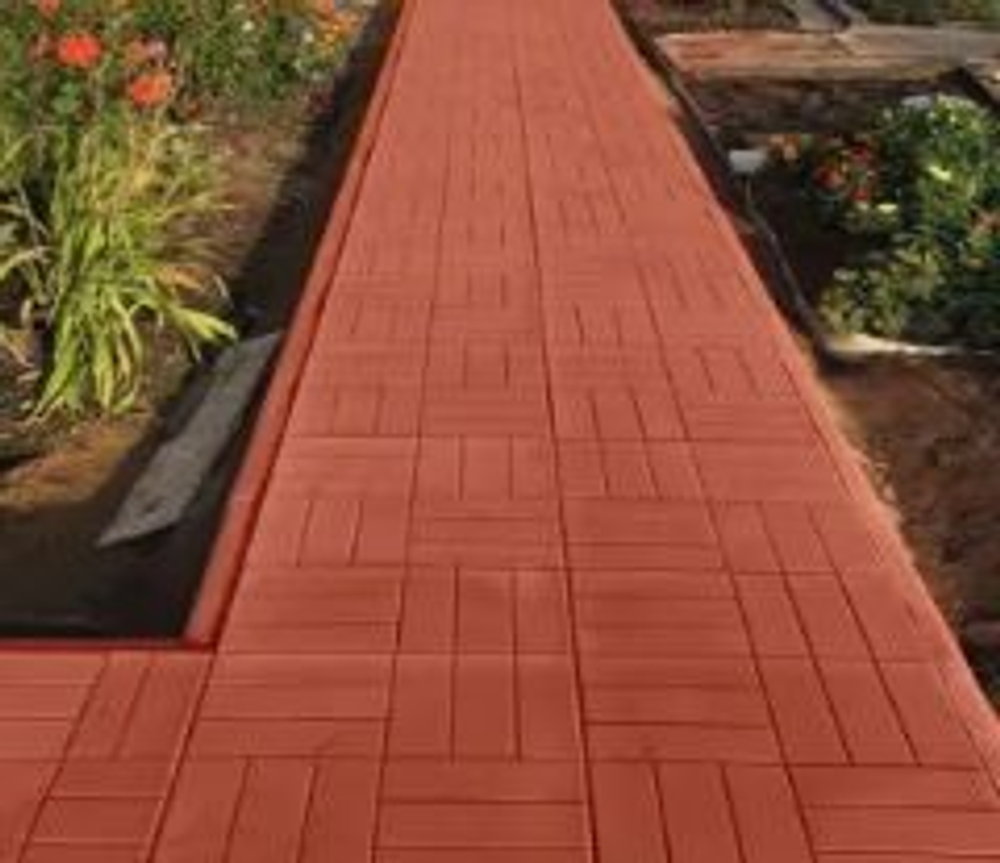 Полимер-песчаная плита тротуарная УНИВЕРСАЛЬНАЯ "8кирпичей" 250x250x20 (красный)