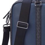 MICHAEL KORS MK Cooper Leather Handbag Briefcase Large Men"s Dark Blue & Black