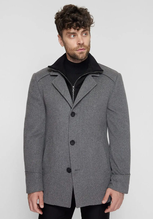 Мужское пальто (серое) Т6