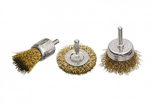 Набор щеток для дрели 3шт (плоская,чашка,щетка)