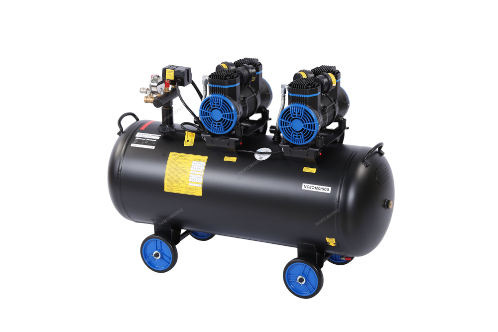 Компрессор безмасляный 220 В, ресивер 125 л, 500 л/мин NORDBERG NCEO120/500