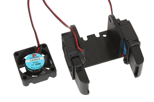 Крепление обдува с турбинами на печатающую голову 24В