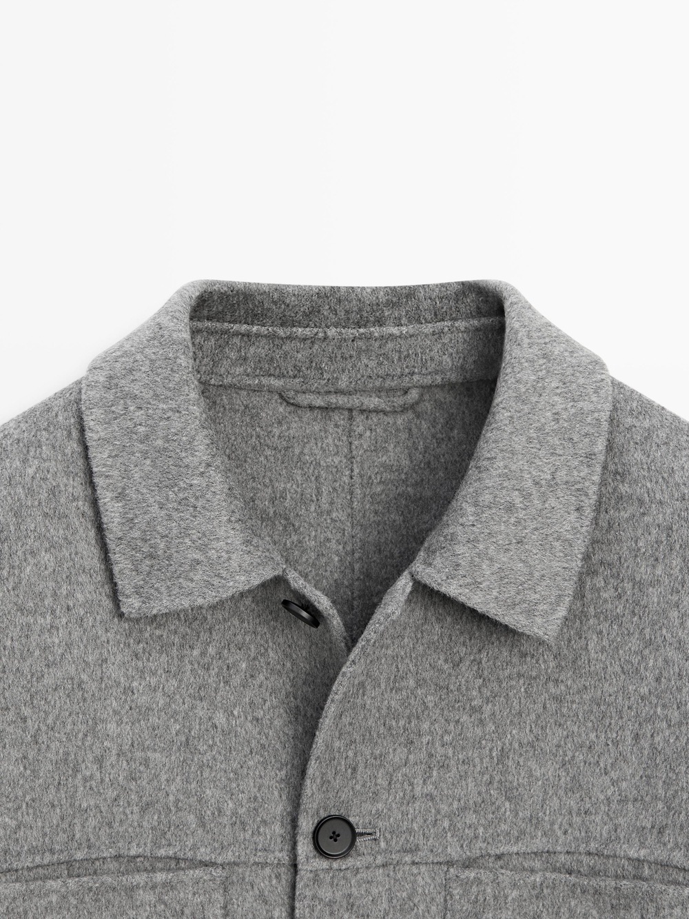 Massimo Dutti Тонкая кашемировая куртка с карманами, серый