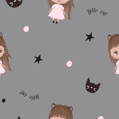 Девочки и кошки