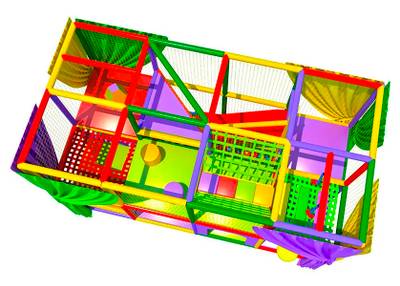 Детский игровой лабиринт с крышей «Праздничный домик» 4,92×2,46×3,3 м
