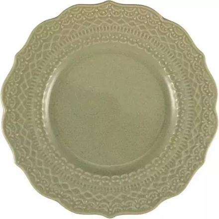 Тарелка «Скалистос» пирожковая керамика D=15,H=2см зелен