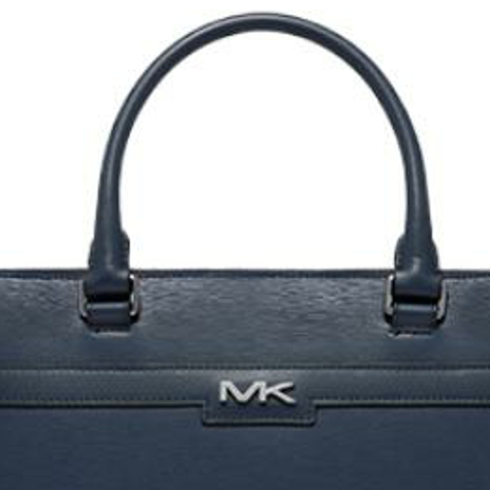 MICHAEL KORS MK Cooper Artificial Leather Handbag, Shoulder Bag, Crossbody Bag, Laptop Bag, Briefcase Men"s Marine Blue