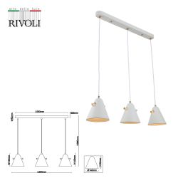 Светильник подвесной (подвес) Rivoli Chelsea 3141-203 3 х Е14 40 Вт модерн потолочный