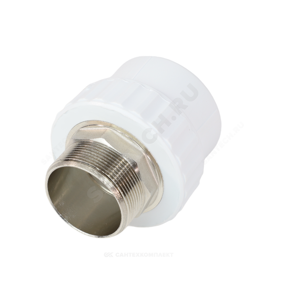 Муфта PP-R комбинированная белая Дн 40х1 1/2" НР под ключ VALFEX 10135240