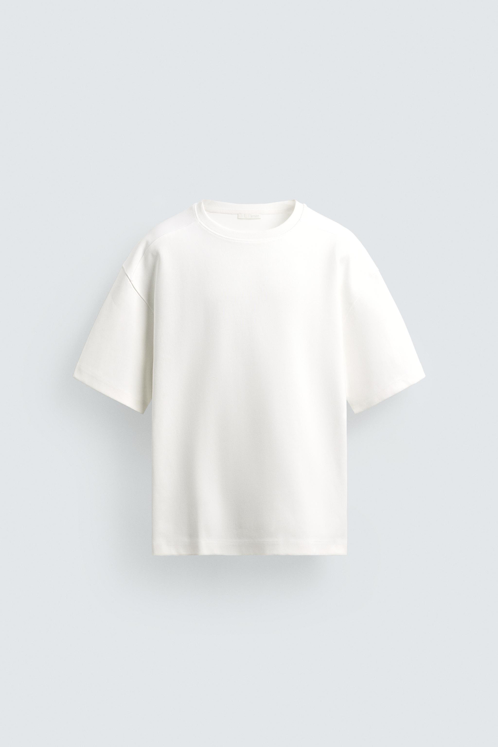 ZARA ТОЛСТОВКА RELAXED FIT ИЗ ИНТЕРЛОКА, БЕЛЫЙ