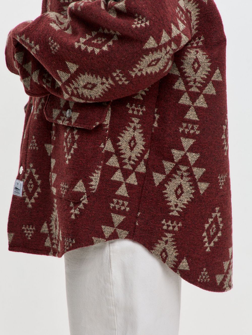 Рубашка Kefirmykifer в этностиле бордовая