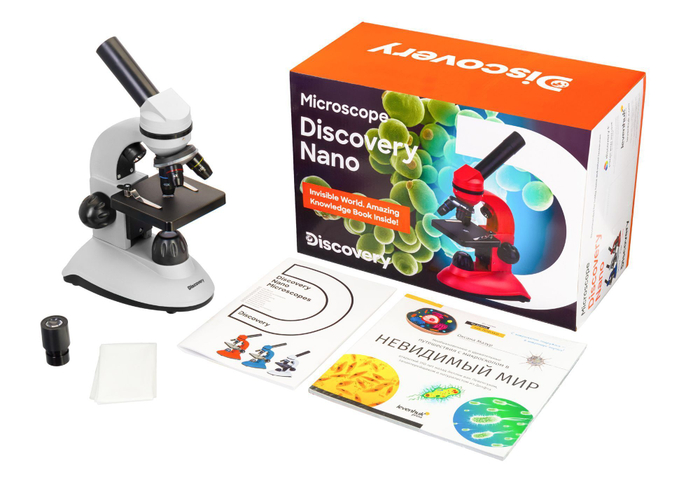 Микроскоп Levenhuk Discovery Nano Polar с книгой
