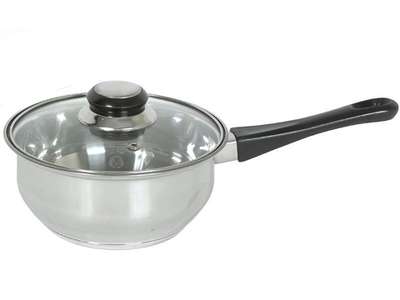 Ковш 1,4л нерж с крышкой ASTELL 16см