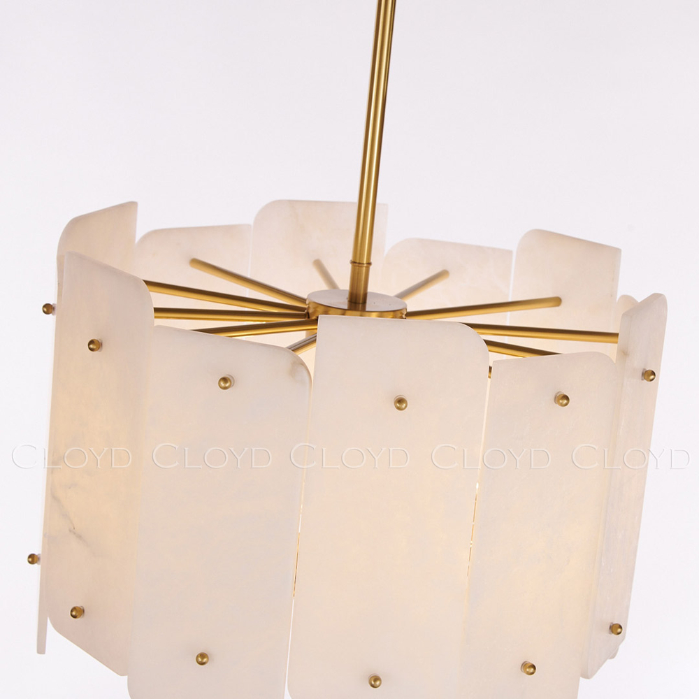 Люстра Cloyd HERCULANUM-C C5 / Ø50 см - алебастр - латунь (арт.11200)