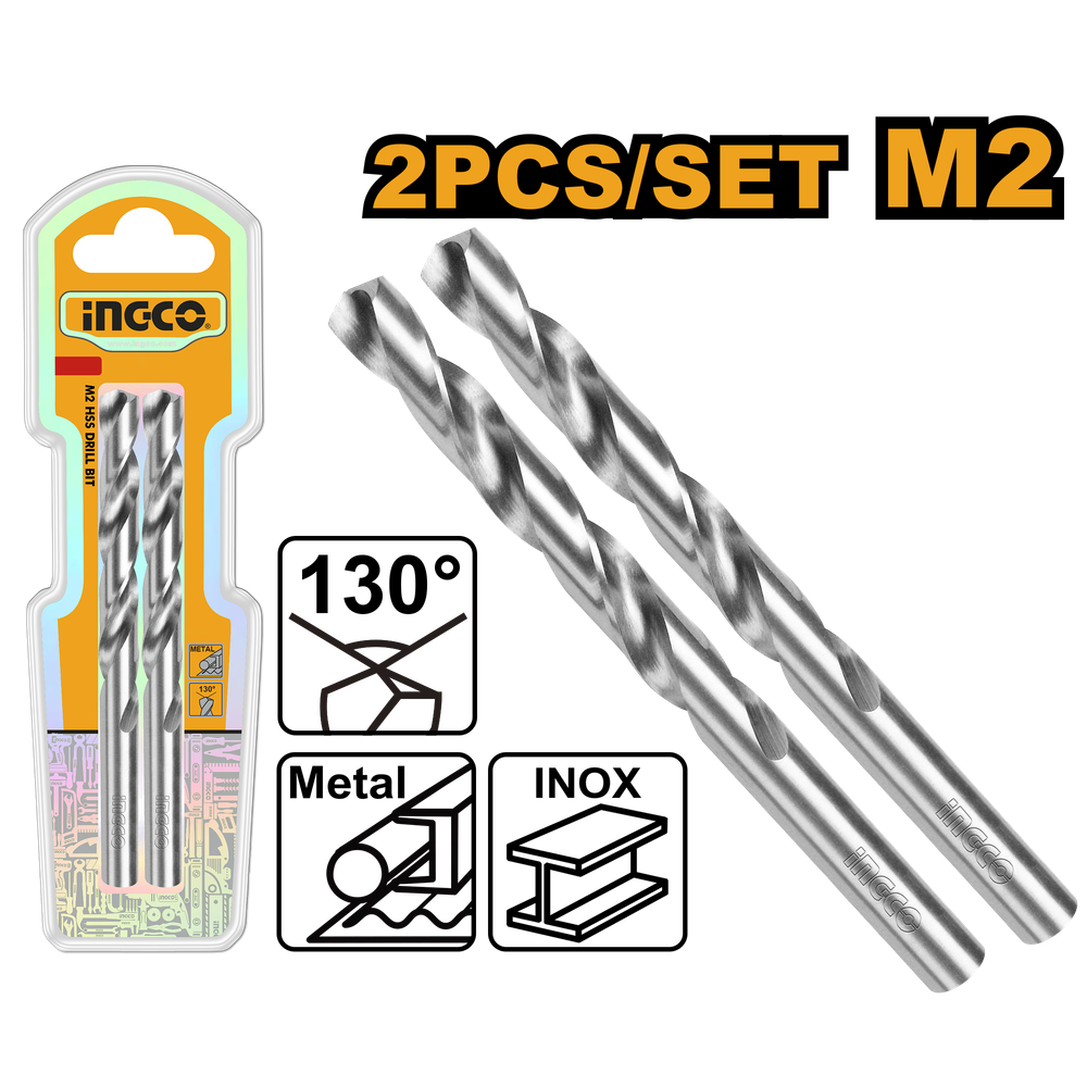Сверло по металлу 1 мм INGCO DBT11300102 INDUSTRIAL M2 HSS 2 шт.