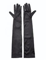 Перчатки трикотажные длинные черные