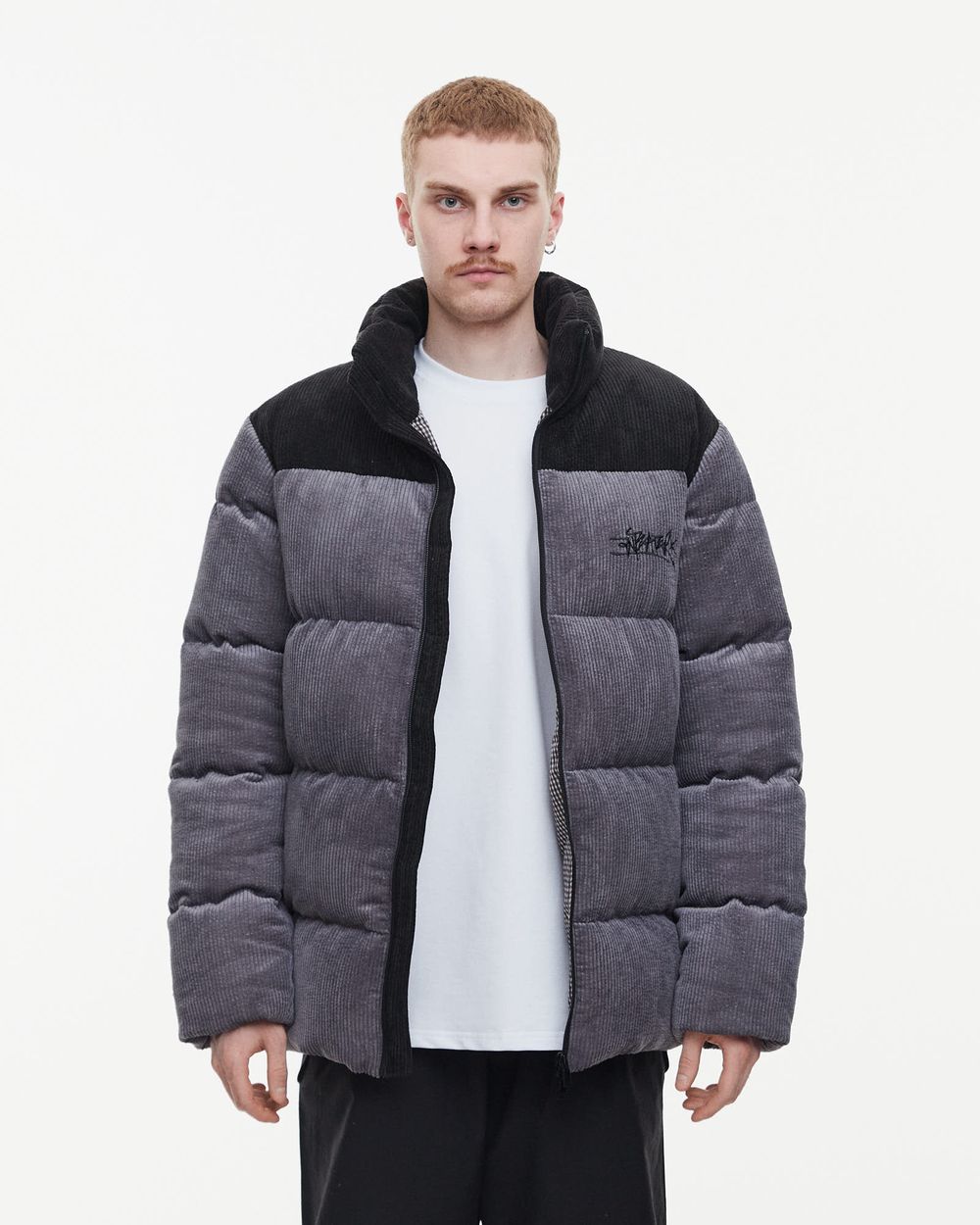 Пуховик Anteater AW24 Downjacket Velvet Combo Grey