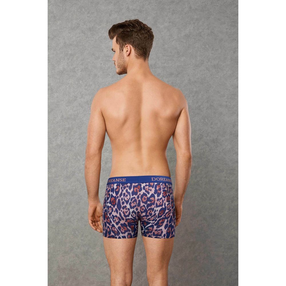 Мужские трусы боксеры фиолетовые с леопардовым принтом Doreanse 1801