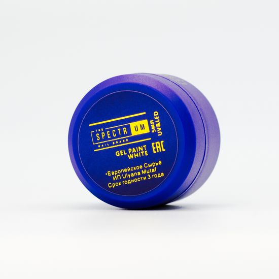 Гель-краска с липким слоем Spectrum белая 5 гр.