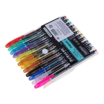 Набор гелевых ручек с блестками 1мм 12 штук в ПВХ упаковке